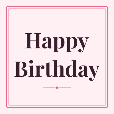 Happy Birthday